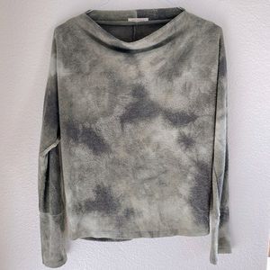 Tie Dye Scarf Neck Boho Top | M